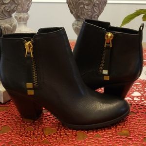 Franco Sarto black leather bootie
